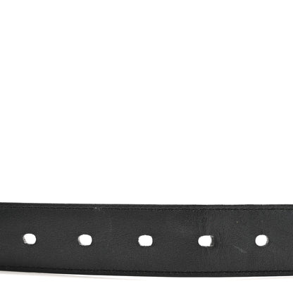 Saint Laurent Smooth Calfskin Monogram Cassandre Square Buckle Belt 95 38 Black 5 of 9