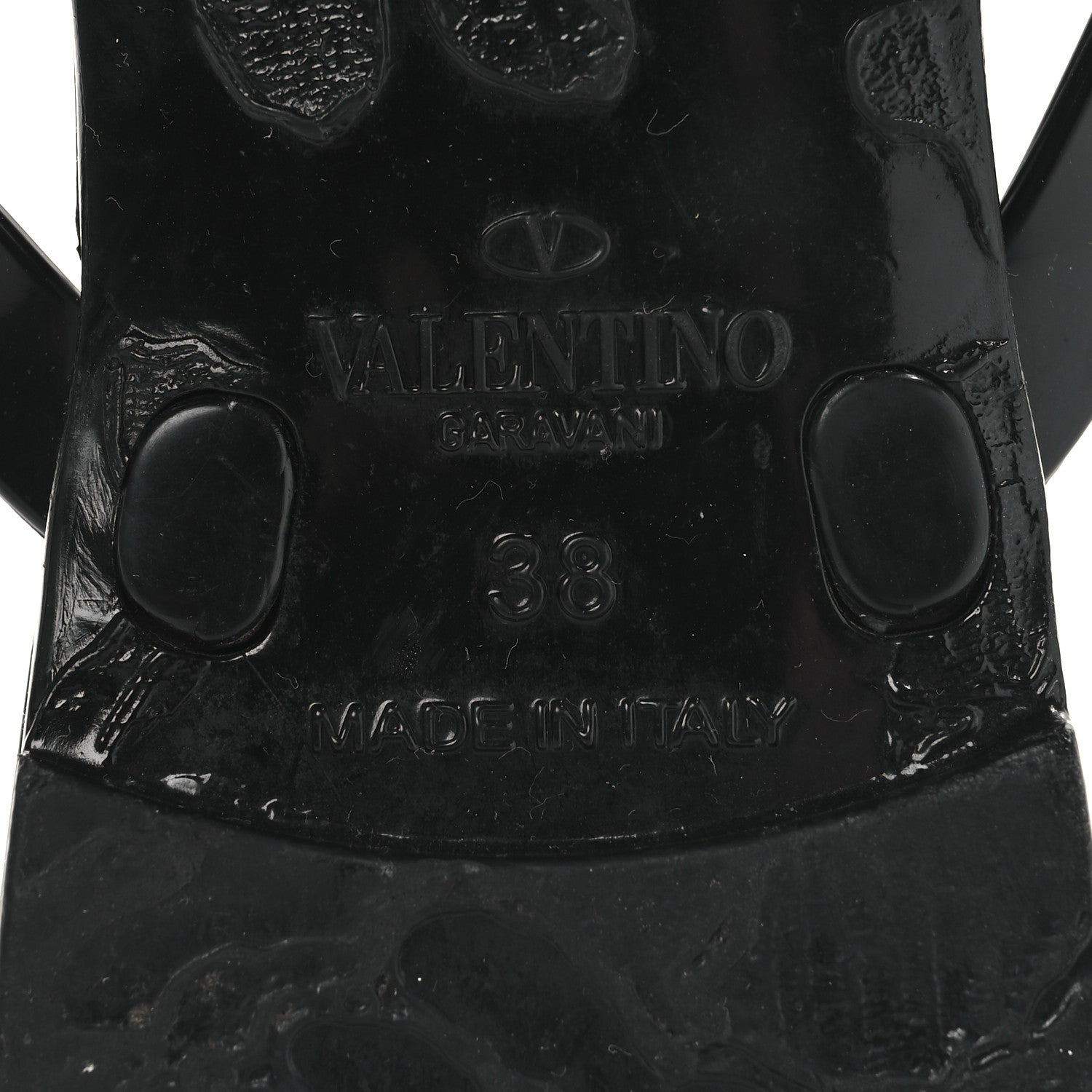 Valentino Garavani PVC Jelly Rockstud Bow Thong Sandals 38 Black 7 of 8