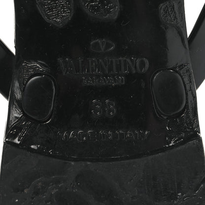Valentino Garavani PVC Jelly Rockstud Bow Thong Sandals 38 Black 7 of 8