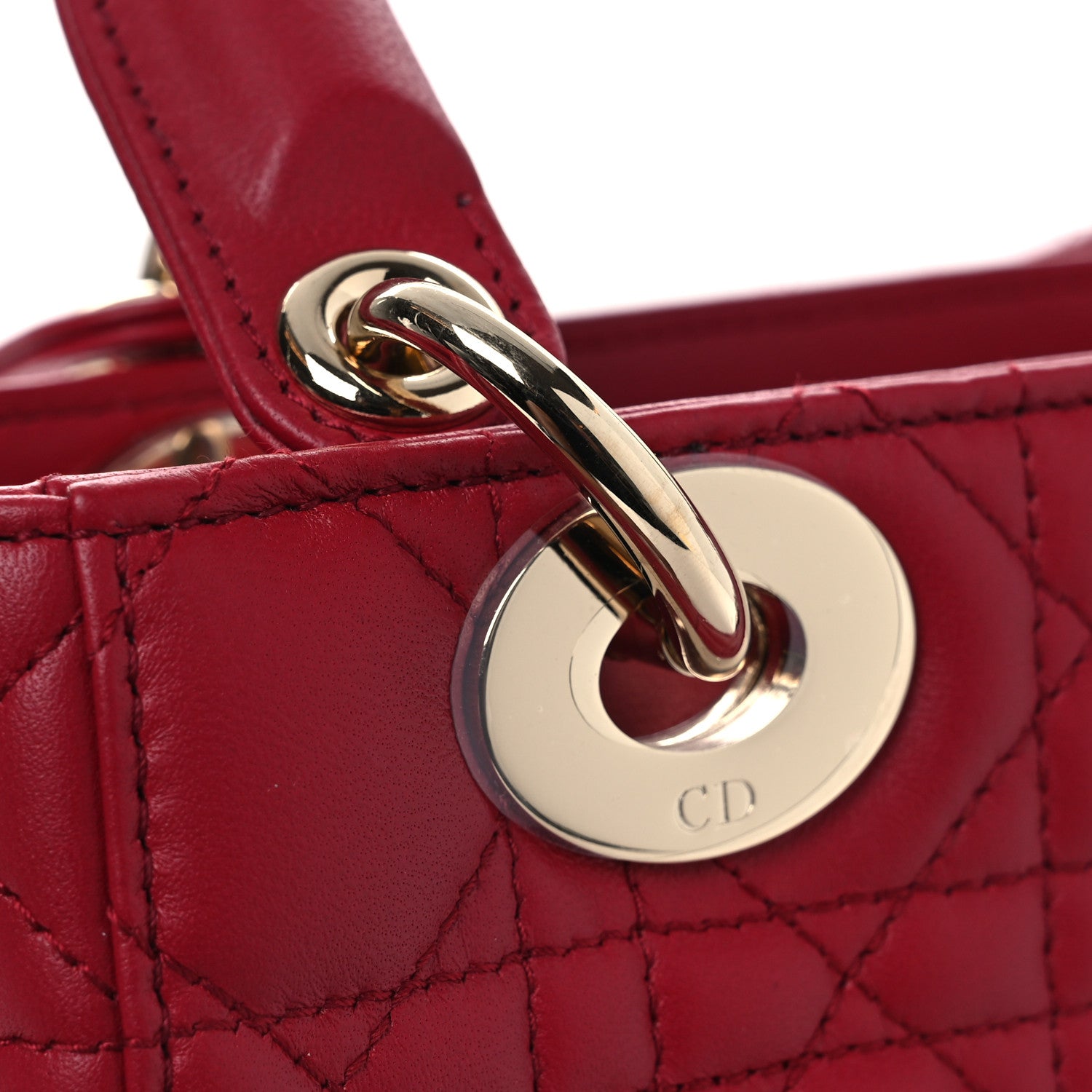 Christian Dior Lambskin Cannage Small My ABCDior Lady Dior Red 11 of 11