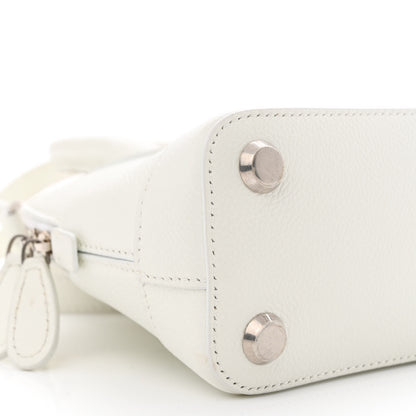 Balenciaga Grained Calfskin Logo XXS Ville Top Handle Bag White Fluo Pink 11 of 14