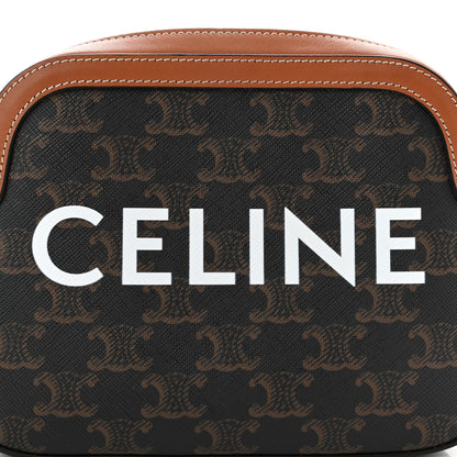 Celine Triomphe Canvas Small Camera Bag Tan 6 of 11