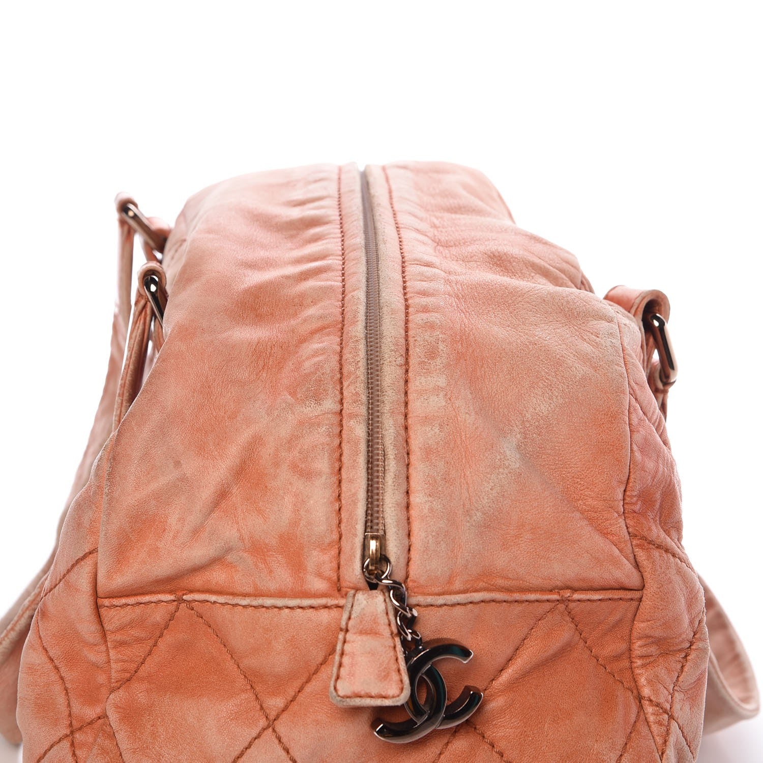 Chanel Lambskin Cloudy Bundle Bowler Orange 9 of 24