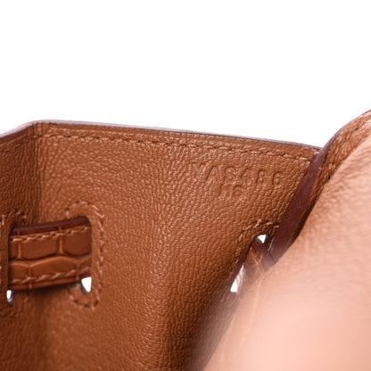 Hermes Togo Matte Alligator Birkin Touch 25 Gold 22 of 34