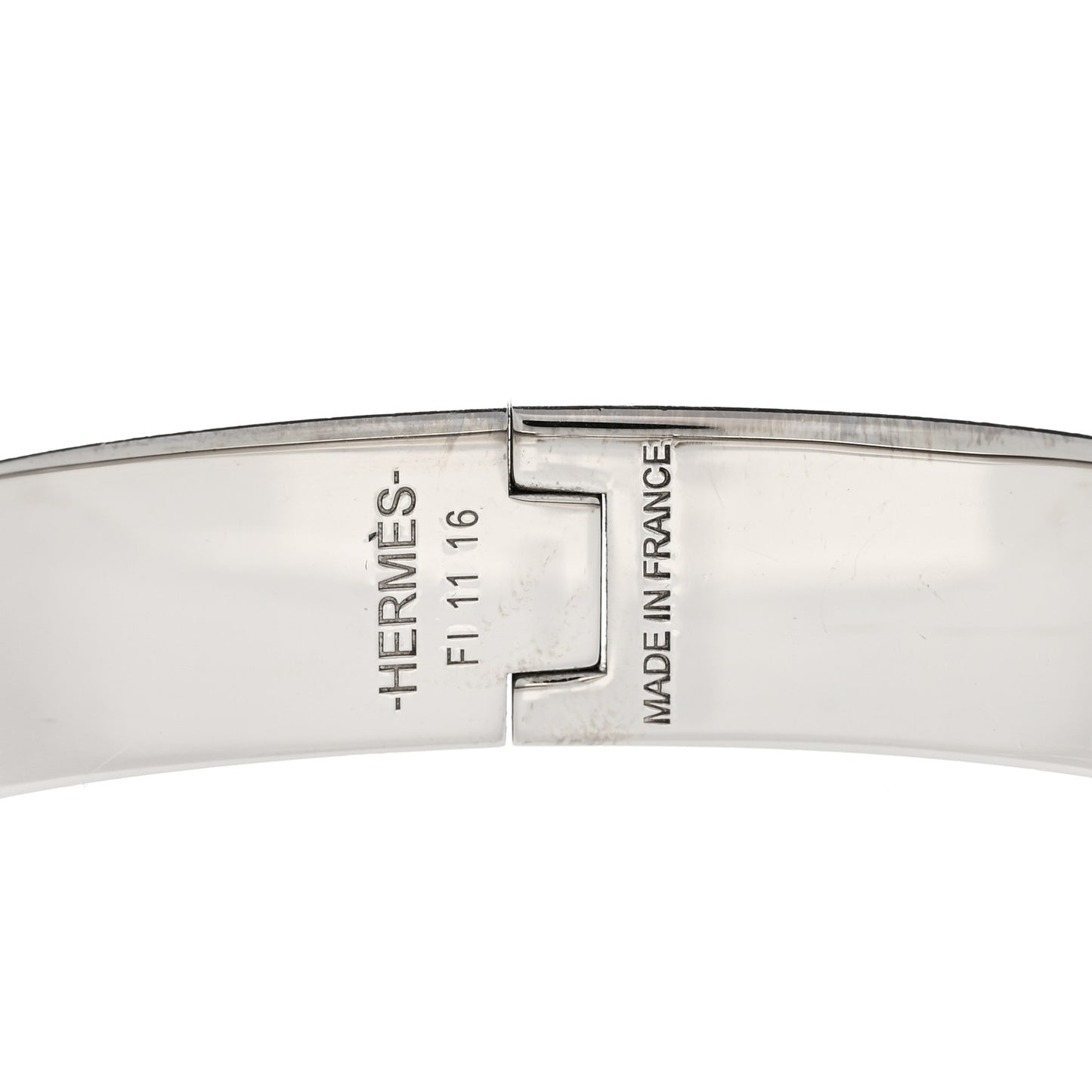 Enamel Narrow Clic Clac H Bracelet GM Black