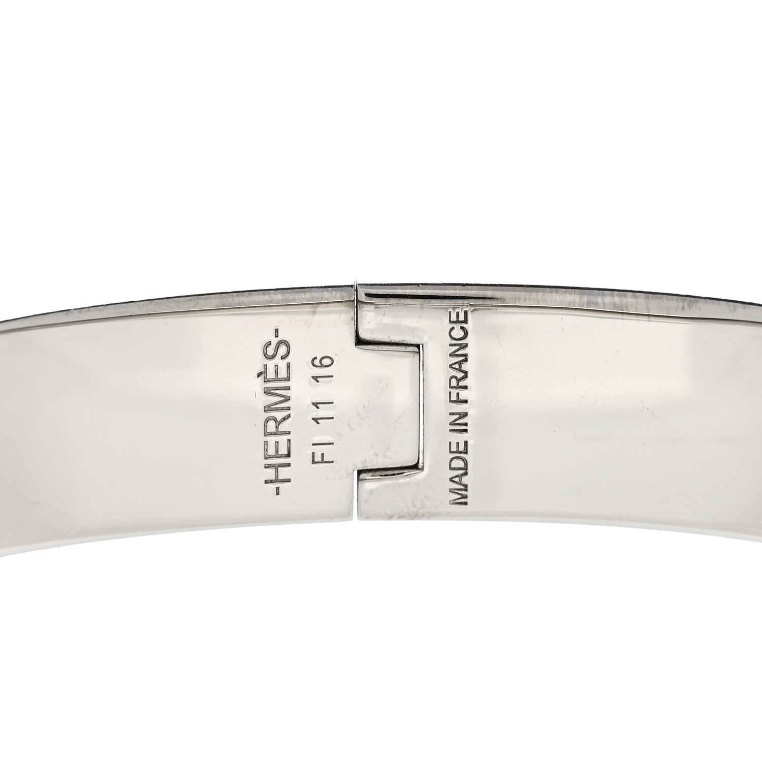 Hermes Enamel Narrow Clic Clac H Bracelet GM Black 3 of 4