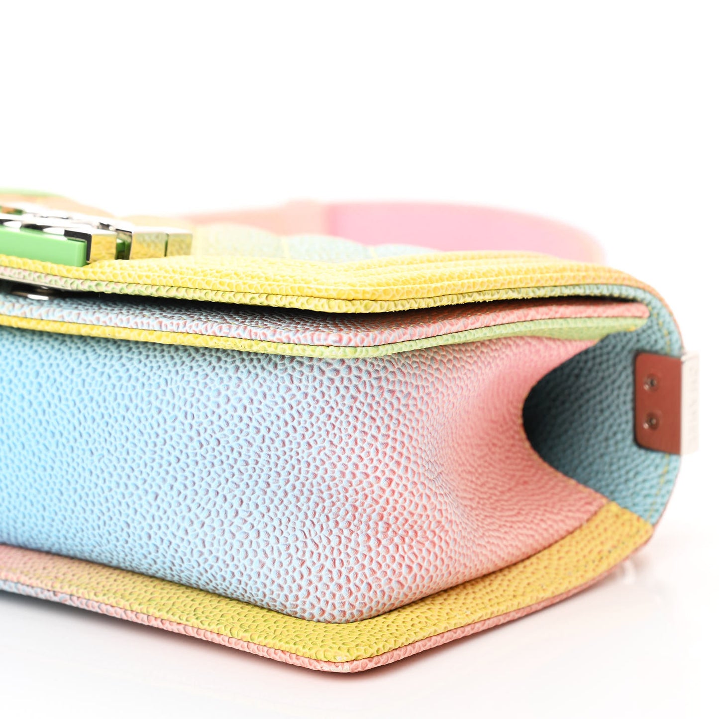 Caviar Quilted Small Cuba Rainbow Boy Flap Multicolor