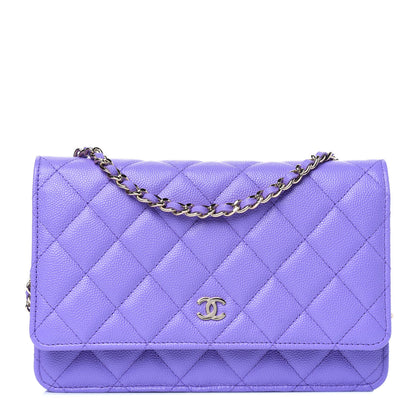 Chanel Caviar Quilted Wallet On Chain WOC Purple 1 of 12