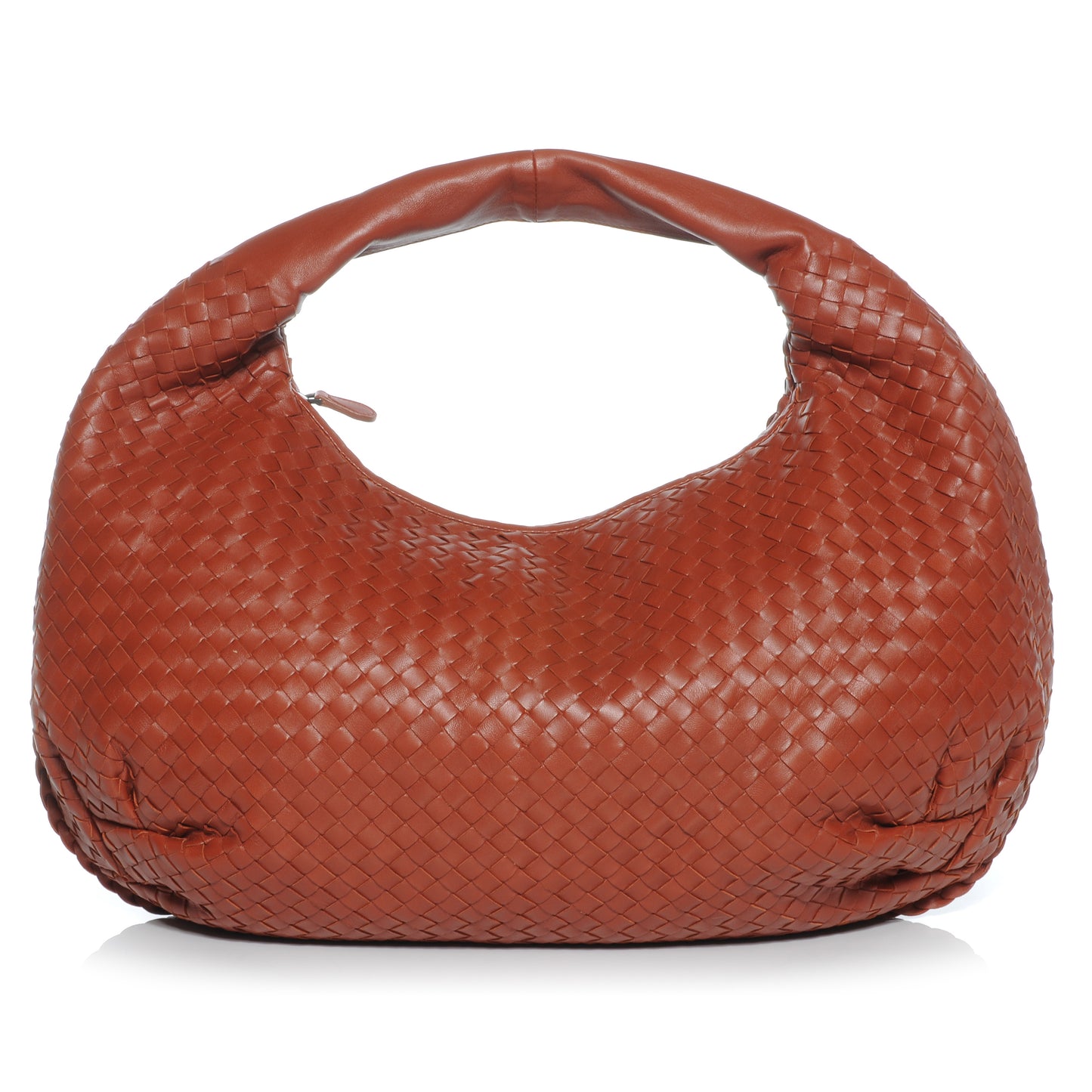 Nappa Intrecciato Large Belly Veneta Hobo Rust