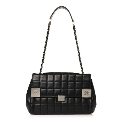 Chanel Lambskin Quilted Chocolate Bar Chain Flap Black 1 of 9