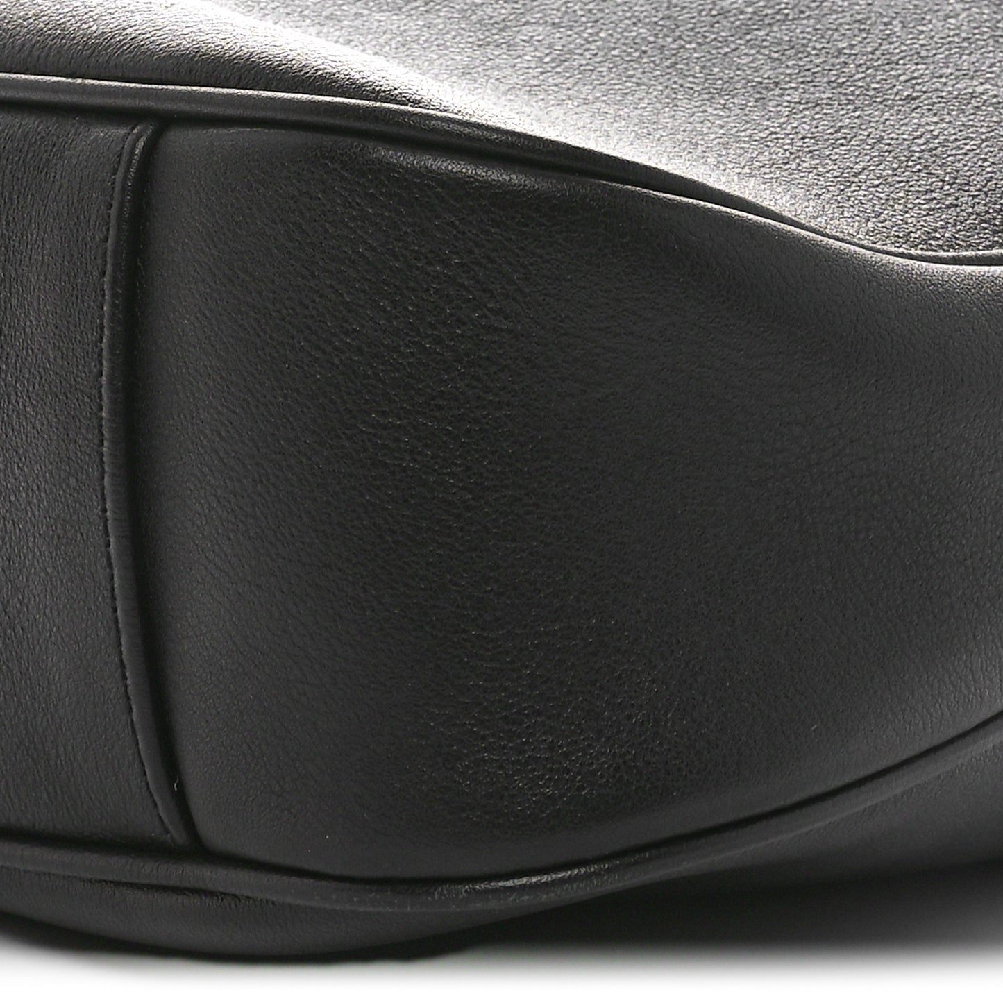 Softy Wonka Textured Dollar Calfskin Medium Diana Shoulder Bag Black