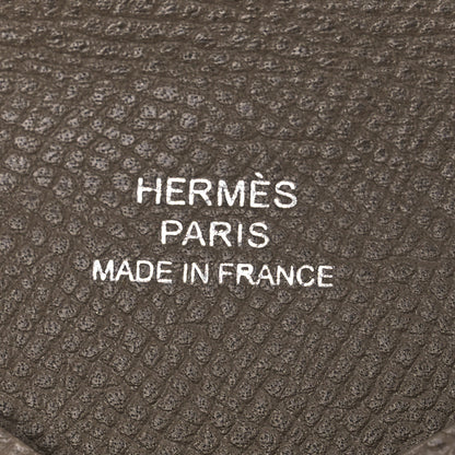 Hermes Epsom Calvi Card Case Etoupe 7 of 11