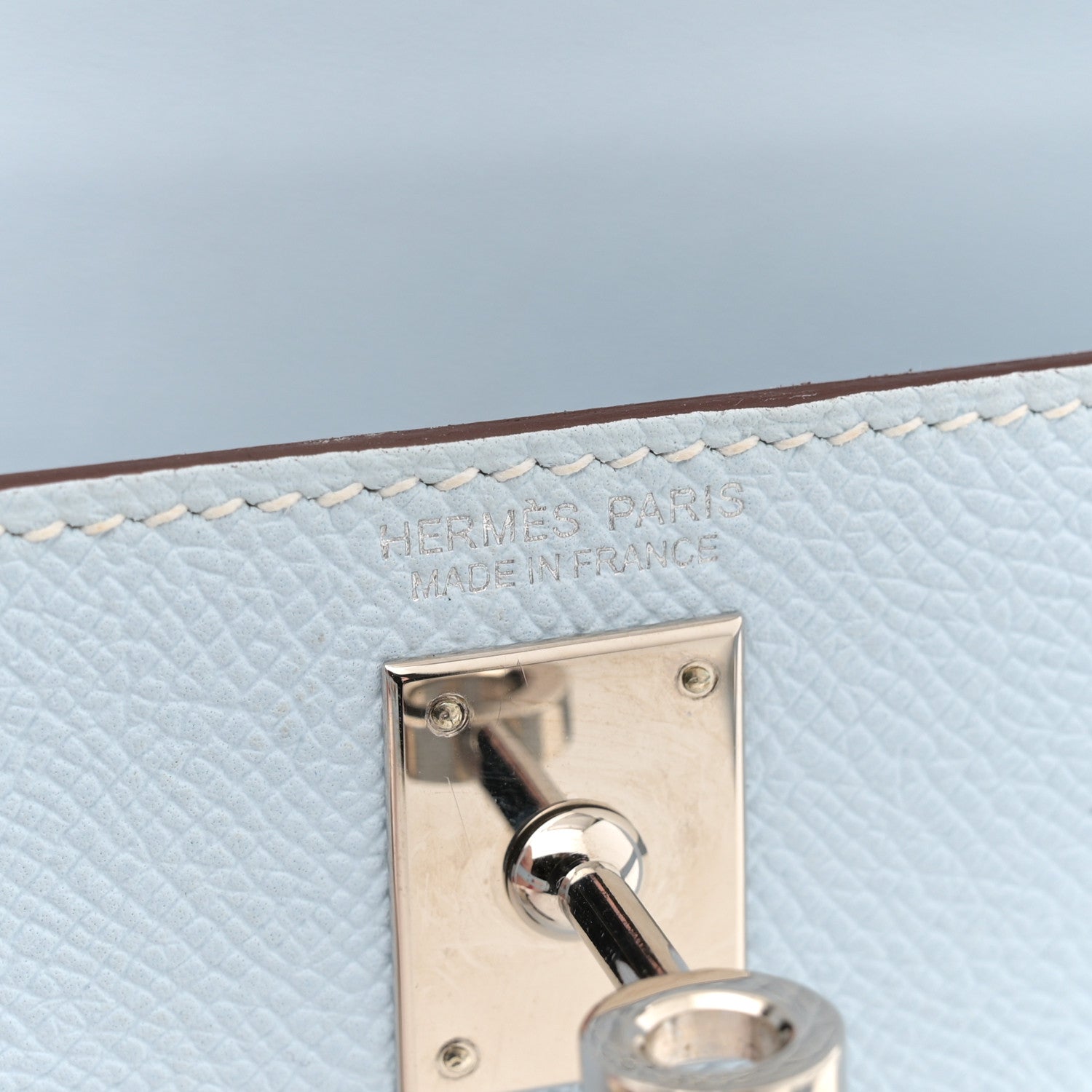 Hermes Epsom Mini Kelly Sellier 20 Bleu Brume 6 of 16