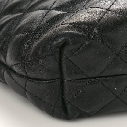 Saint Laurent Lambskin Quilted Maxi Icare Shopping Tote Black 8 of 9