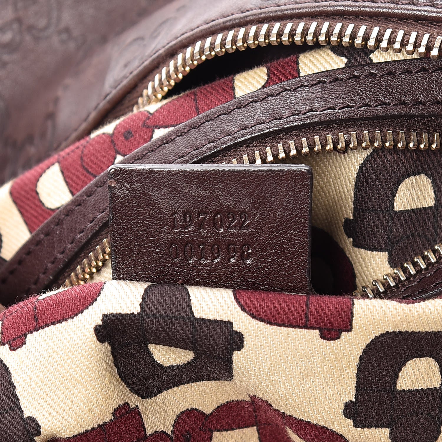 Gucci Guccissima Large Hysteria Tote Chocolate 7 of 9