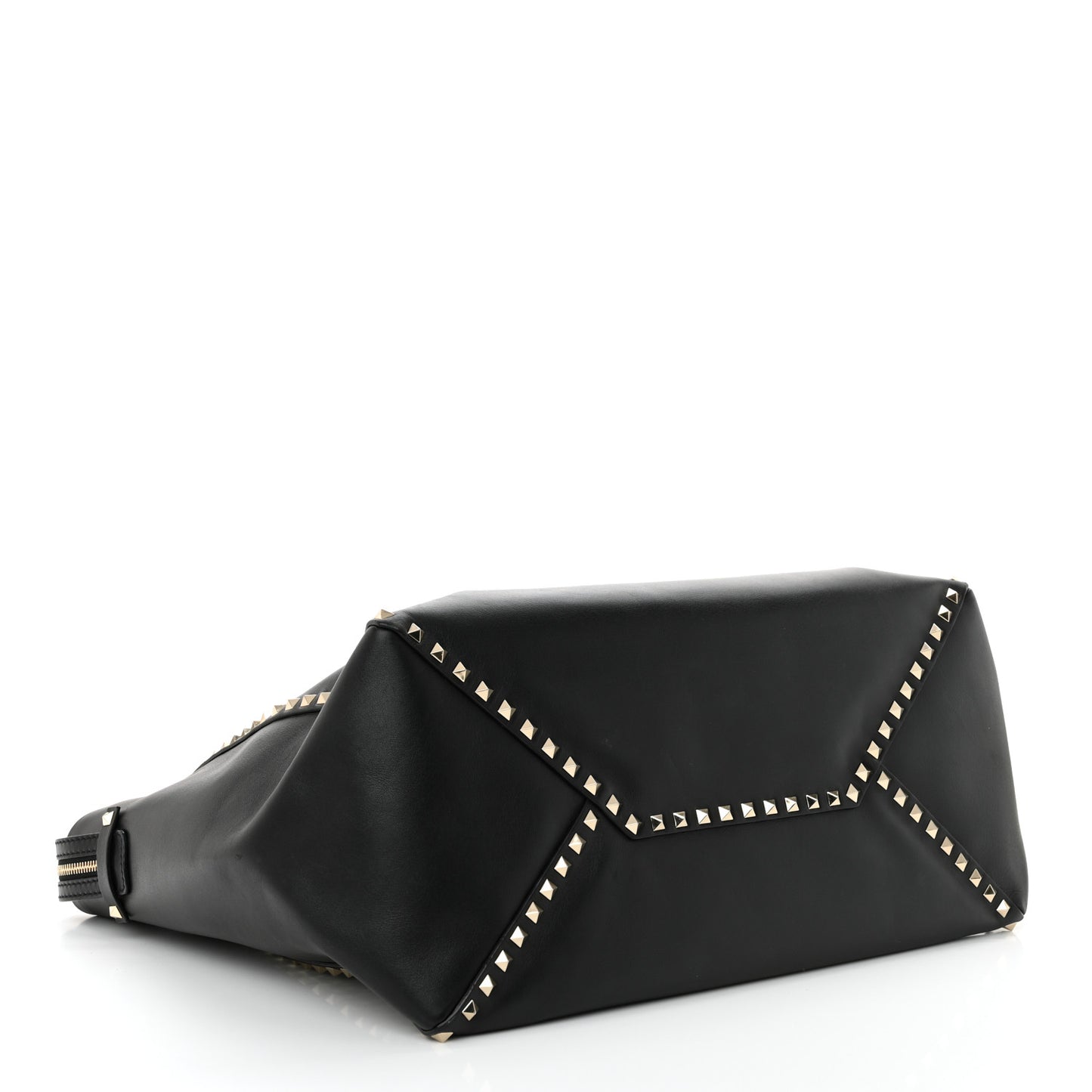 Vitello Large Rockstud Tote Black