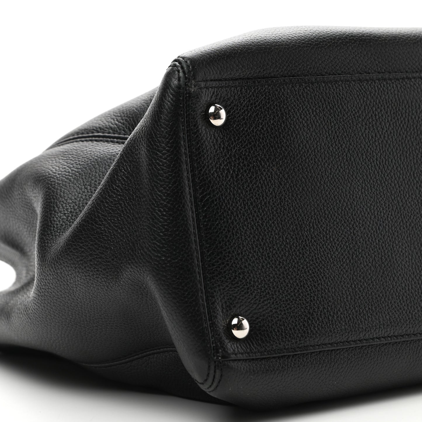 Calfskin Cerf Executive Shopper Tote Black