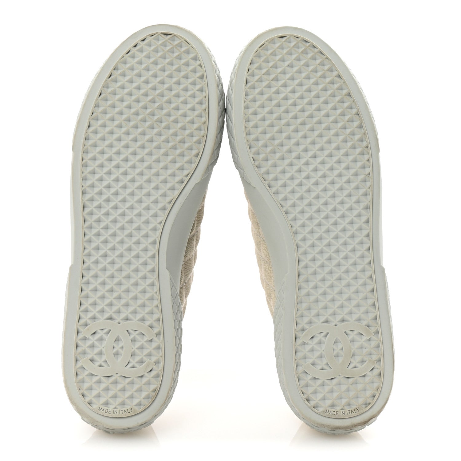 Chanel Denim Quilted Sneakers 39.5 Light Blue 6 of 10