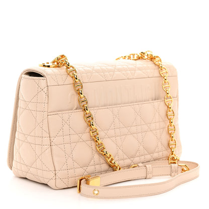 Christian Dior Supple Calfskin Cannage Medium Caro Bag Beige 3 of 9
