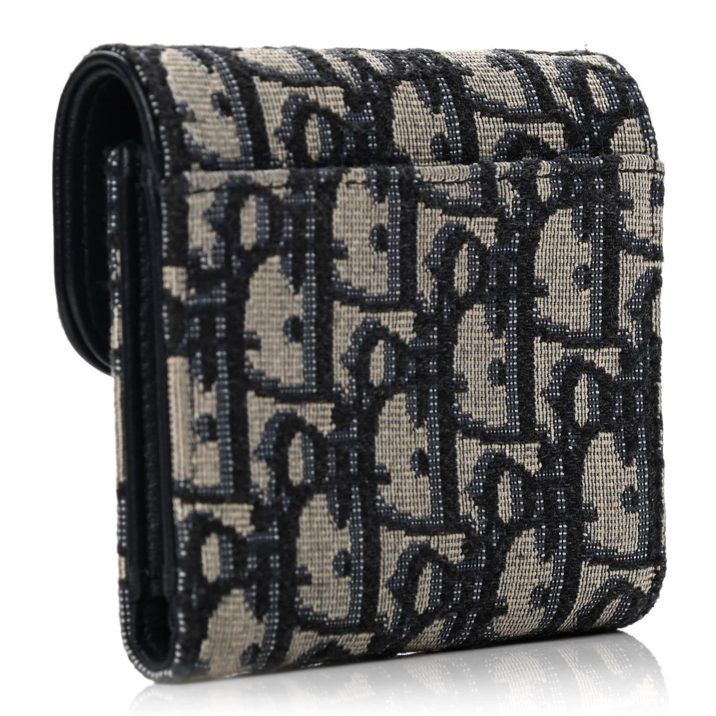 Oblique Saddle Lotus Wallet Blue