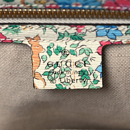 Gucci X LIBERTY OF LONDON Calfskin Floral Fawn Print Horsebit 1955 Duffle Bag Multicolor Purple Ivory 5 of 7