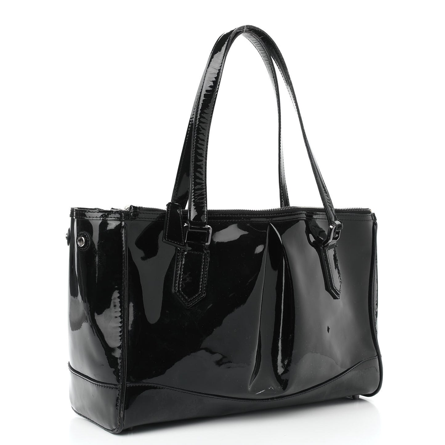Patent Zip Tote Black