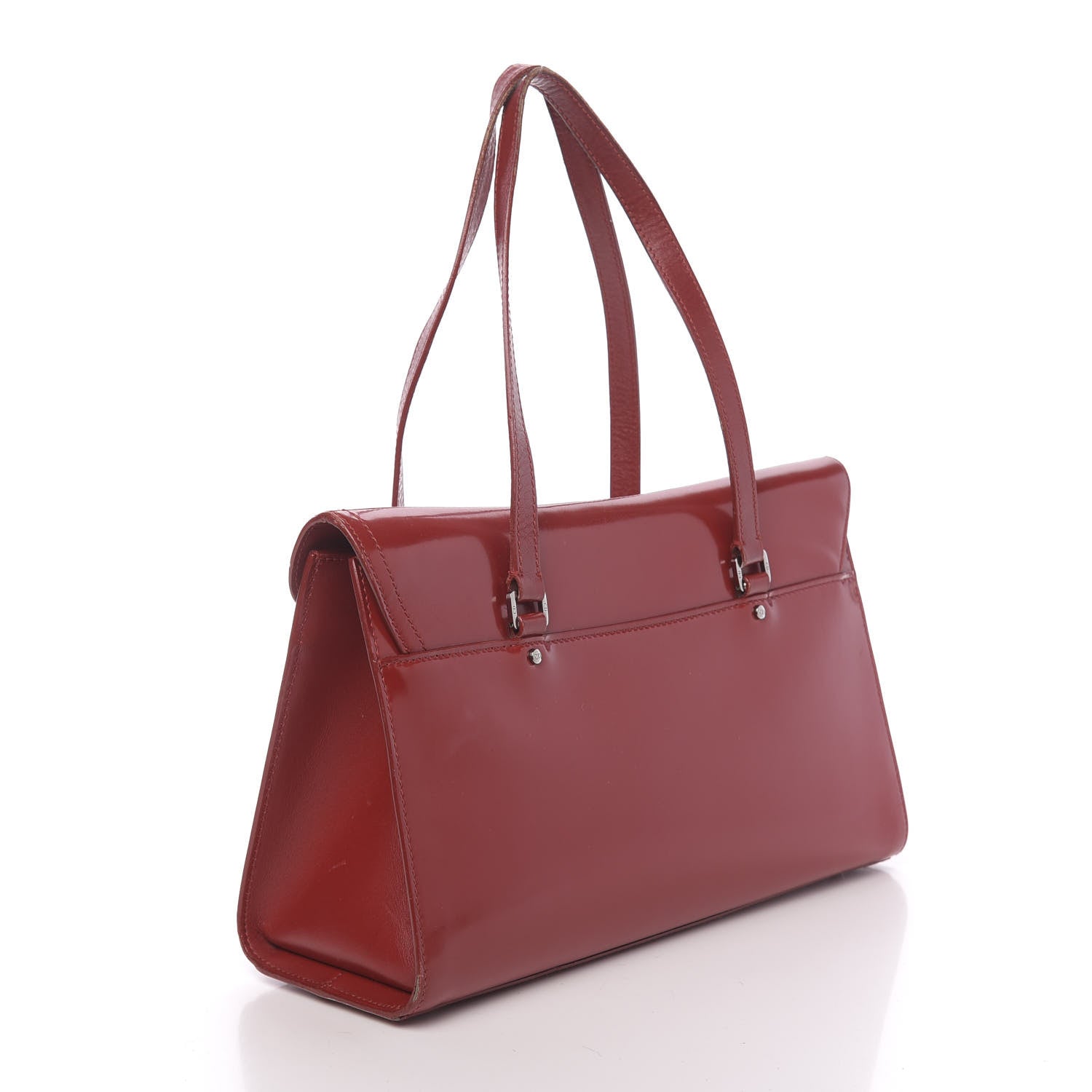 Christian Dior Glazed Calfskin Saddle Shopper Red 3 of 18