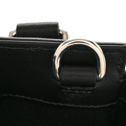 Gucci GG Supreme Monogram Appia Calfskin Web Mini Tote Bag Black 11 of 14