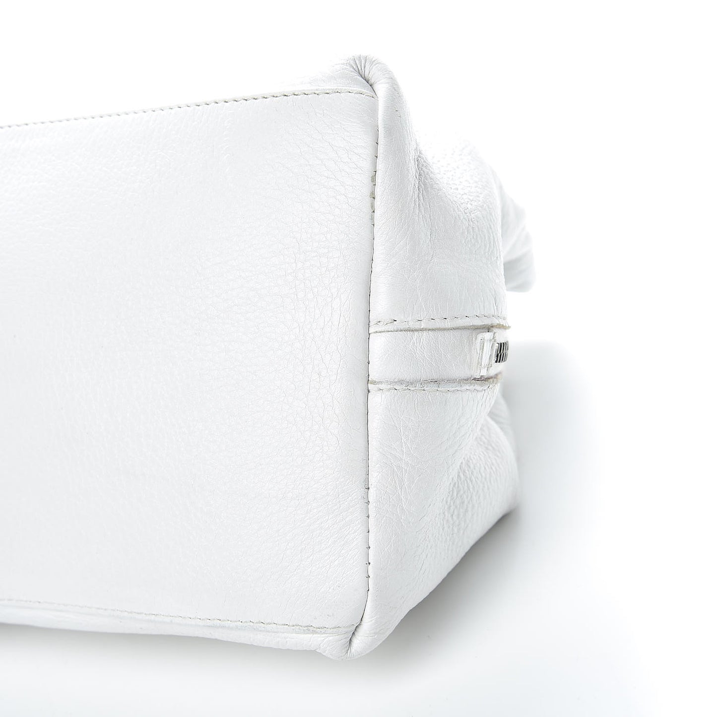 Cervo Deerskin Intrecciato Satchel White