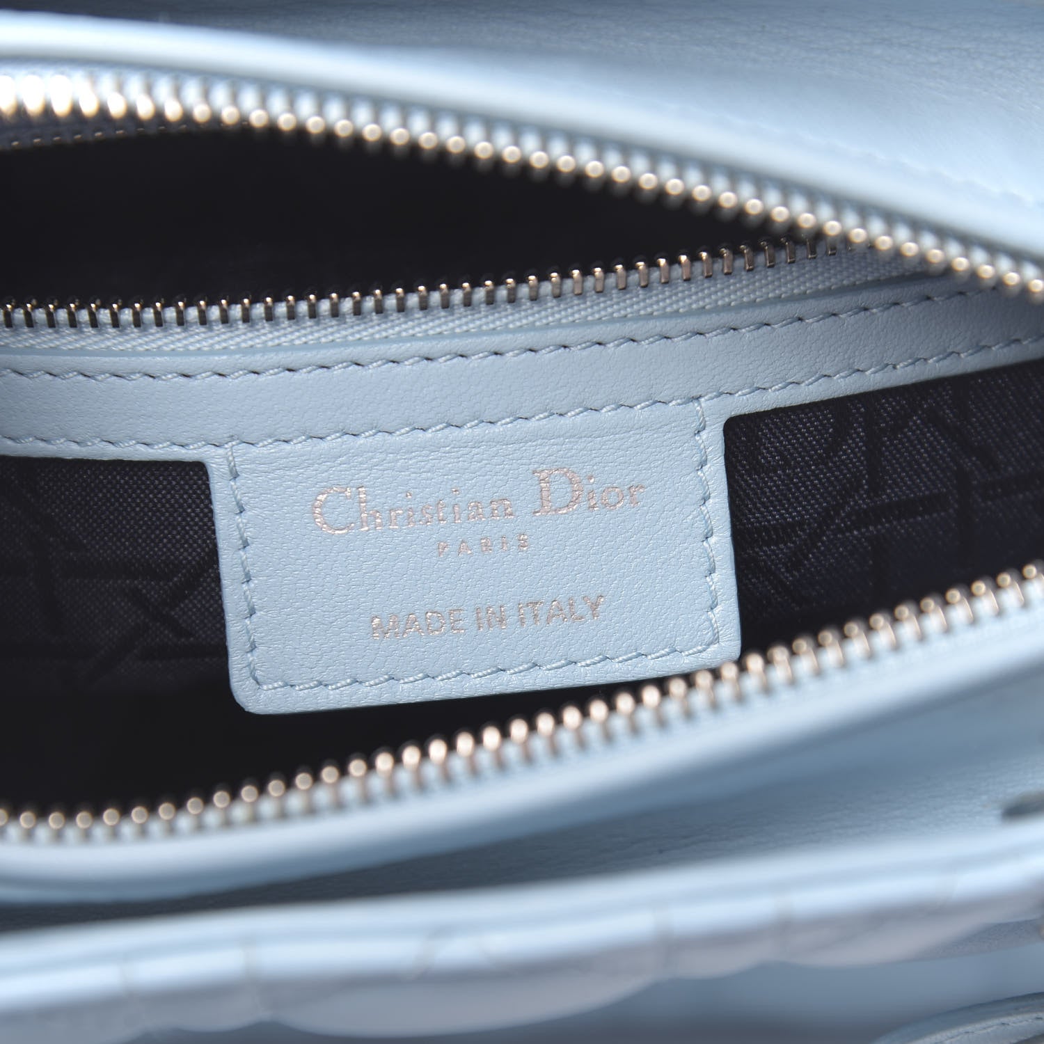 Christian Dior Lambskin Cannage Medium Lady Dior Light Blue 6 of 10