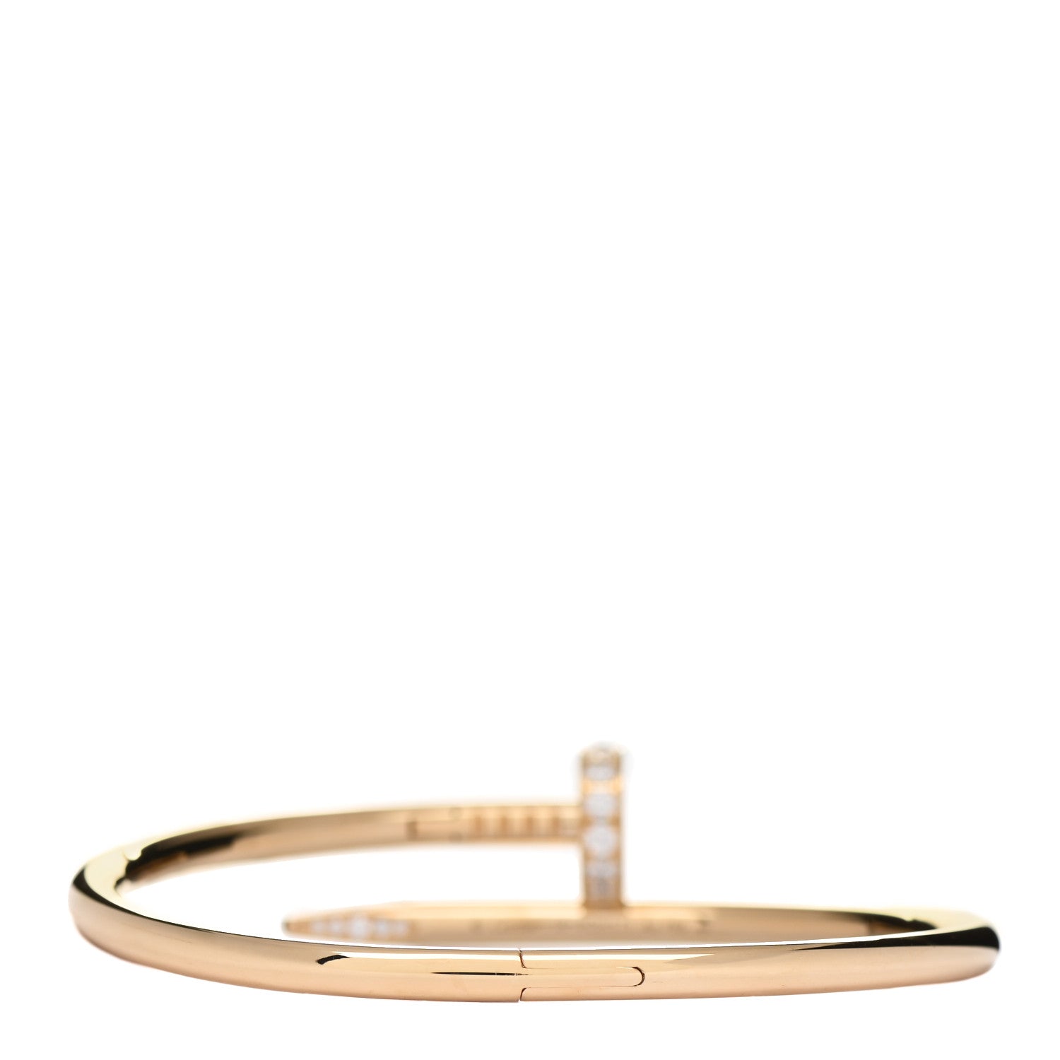 Cartier 18K Yellow Gold Diamond Juste Un Clou Bracelet 16 2 of 4