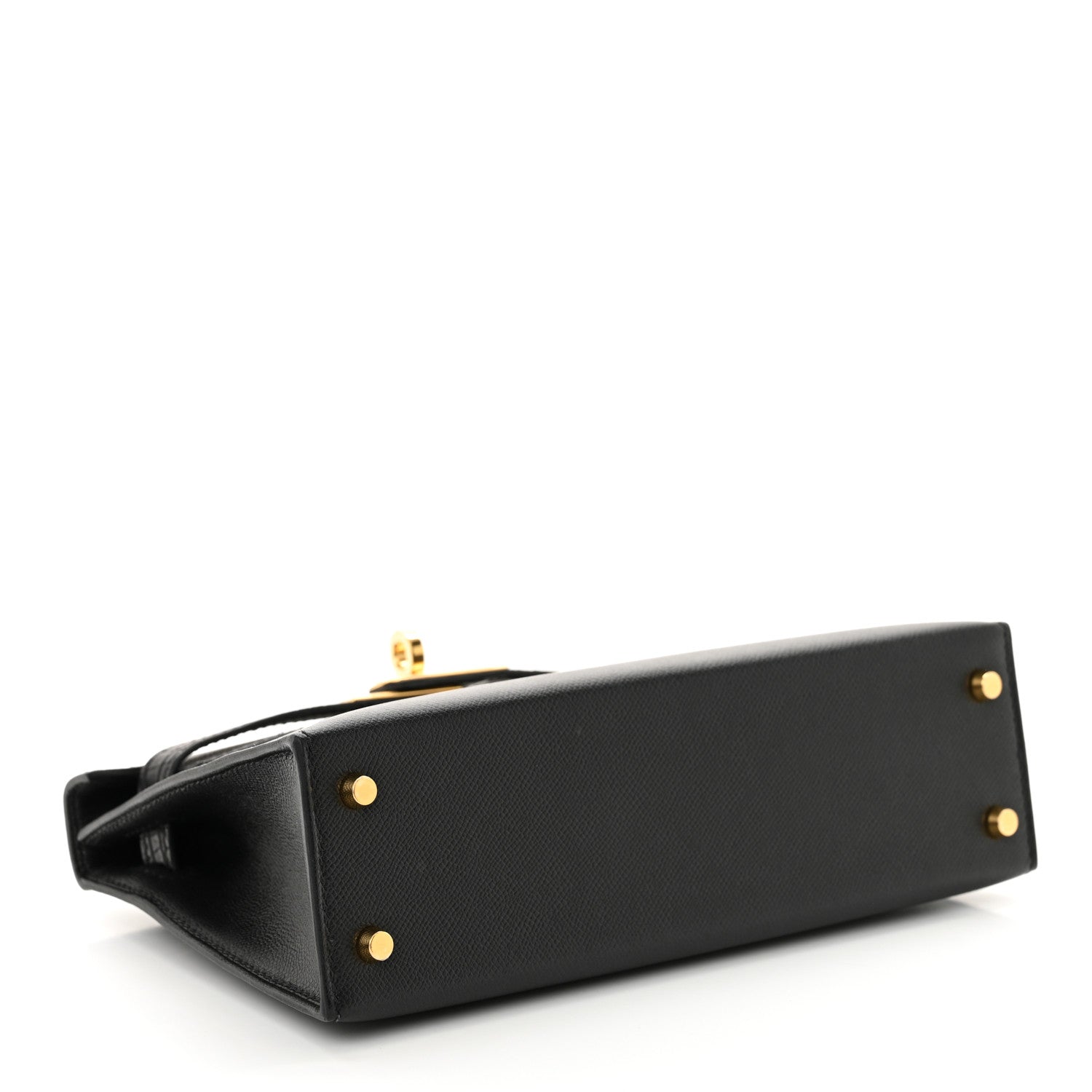 Hermes Madame Calfskin Matte Alligator Mini Kelly Sellier Touch 20 Black 4 of 14