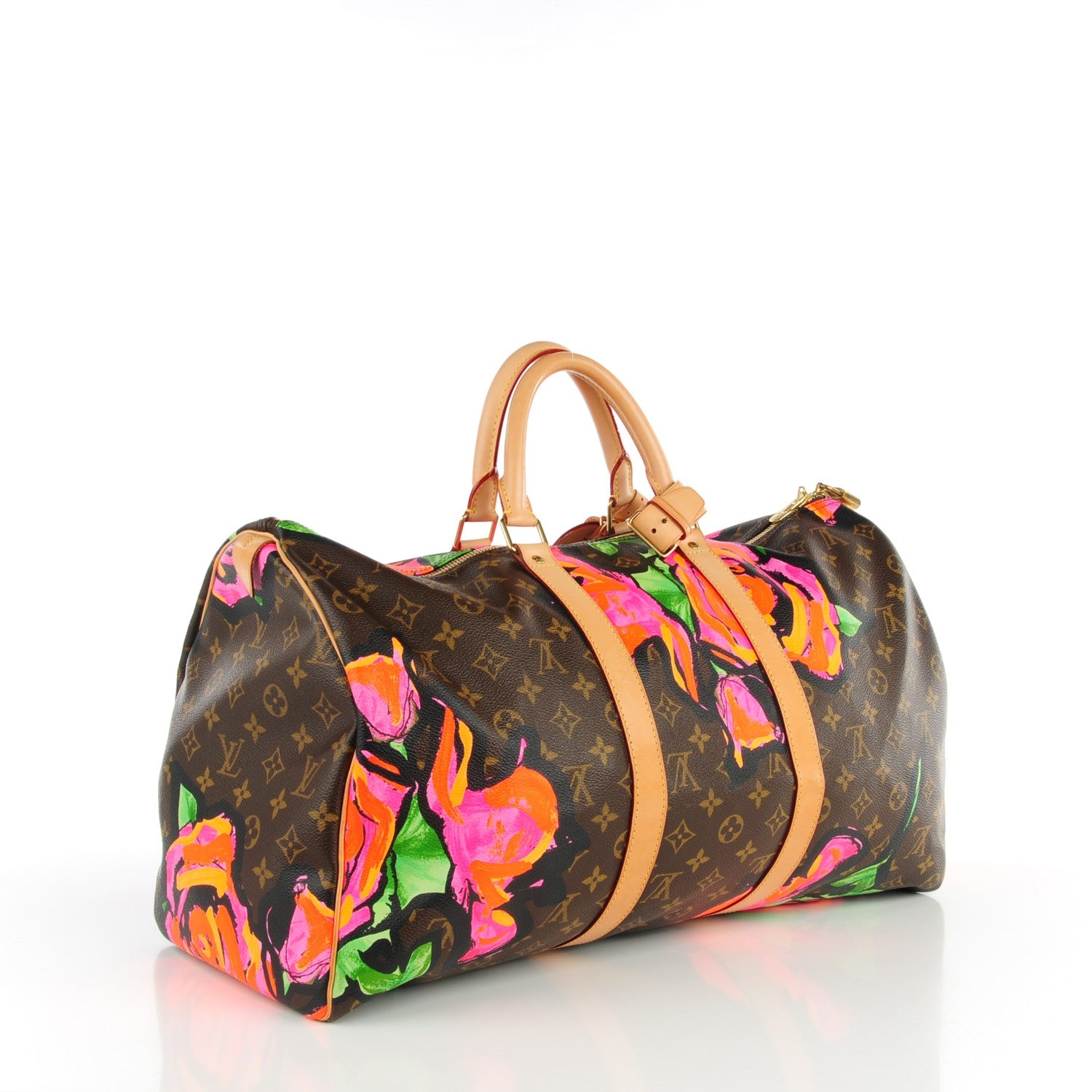 Louis Vuitton Monogram Roses Keepall 50 3 of 7