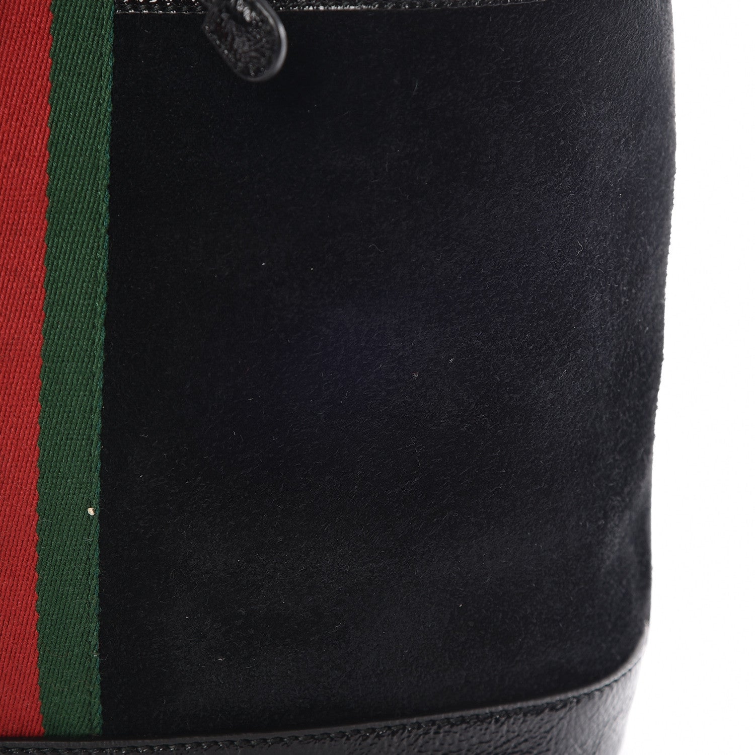 Gucci Suede Patent Web Medium Rajah Bucket Bag Black 13 of 16