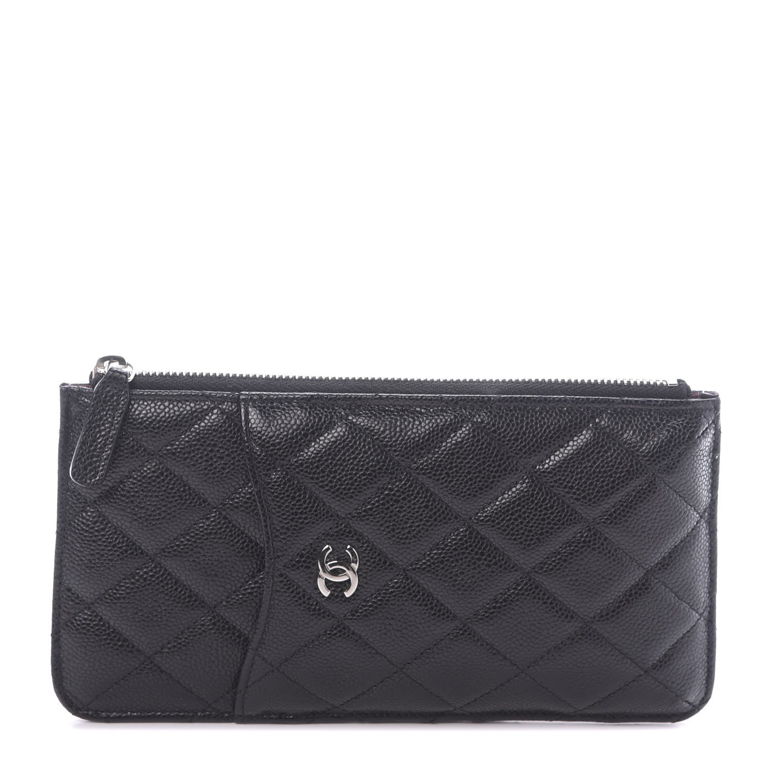 Chanel Caviar Quilted Classic Flat Wallet Pouch Black 1 of 10