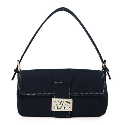 Fendi Denim Baguette Blue 1 of 10
