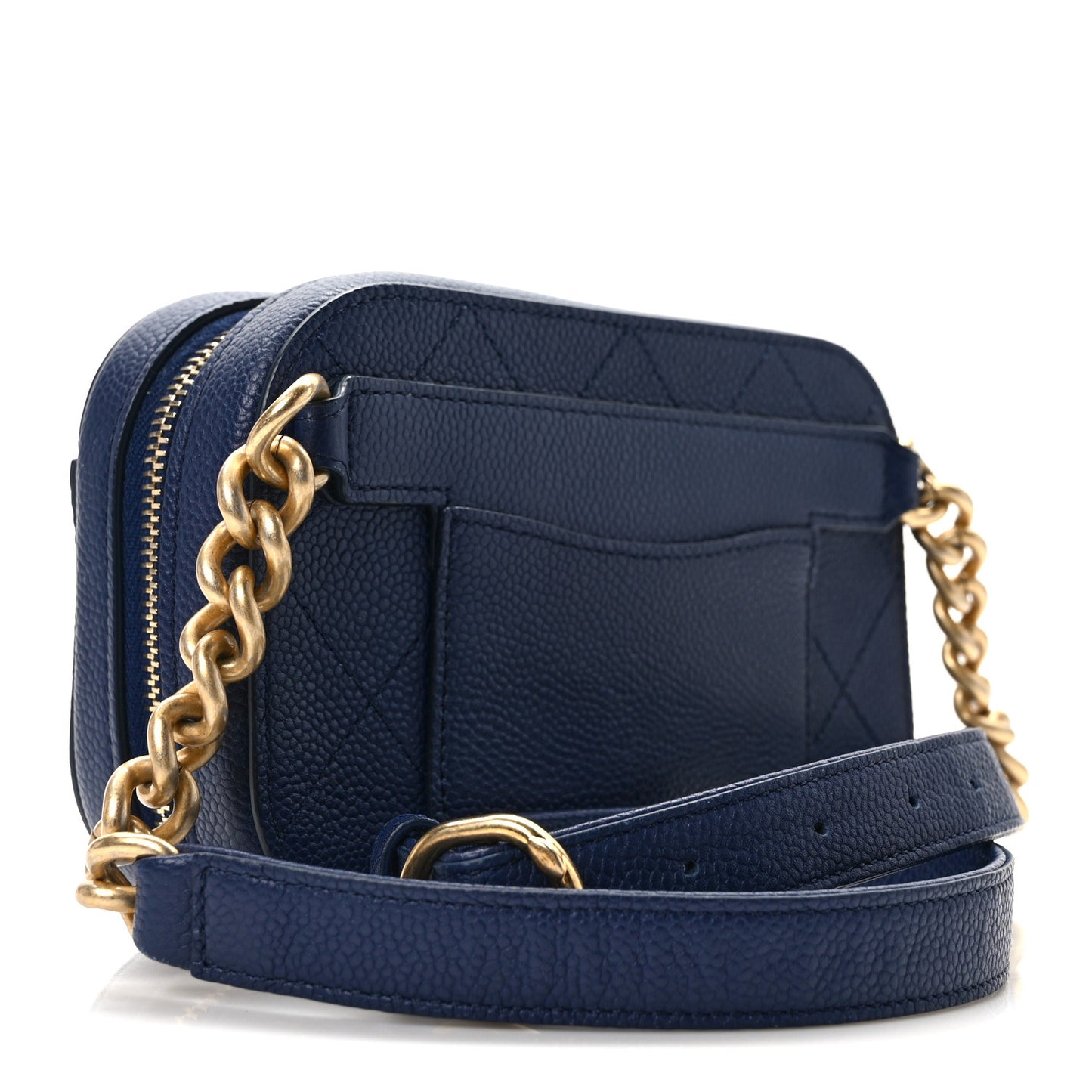 Caviar Stitched Waist Bag Blue