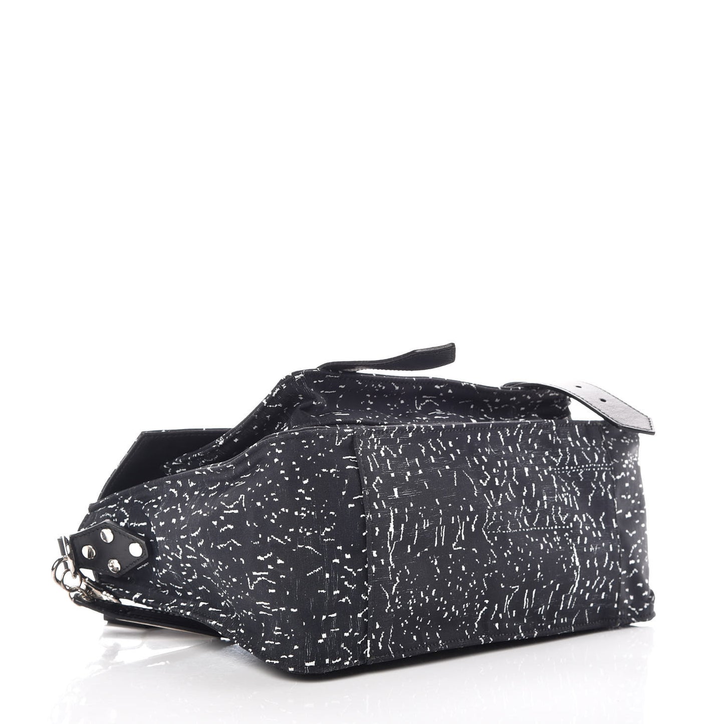 Nylon Printed Medium PS1 Satchel Black