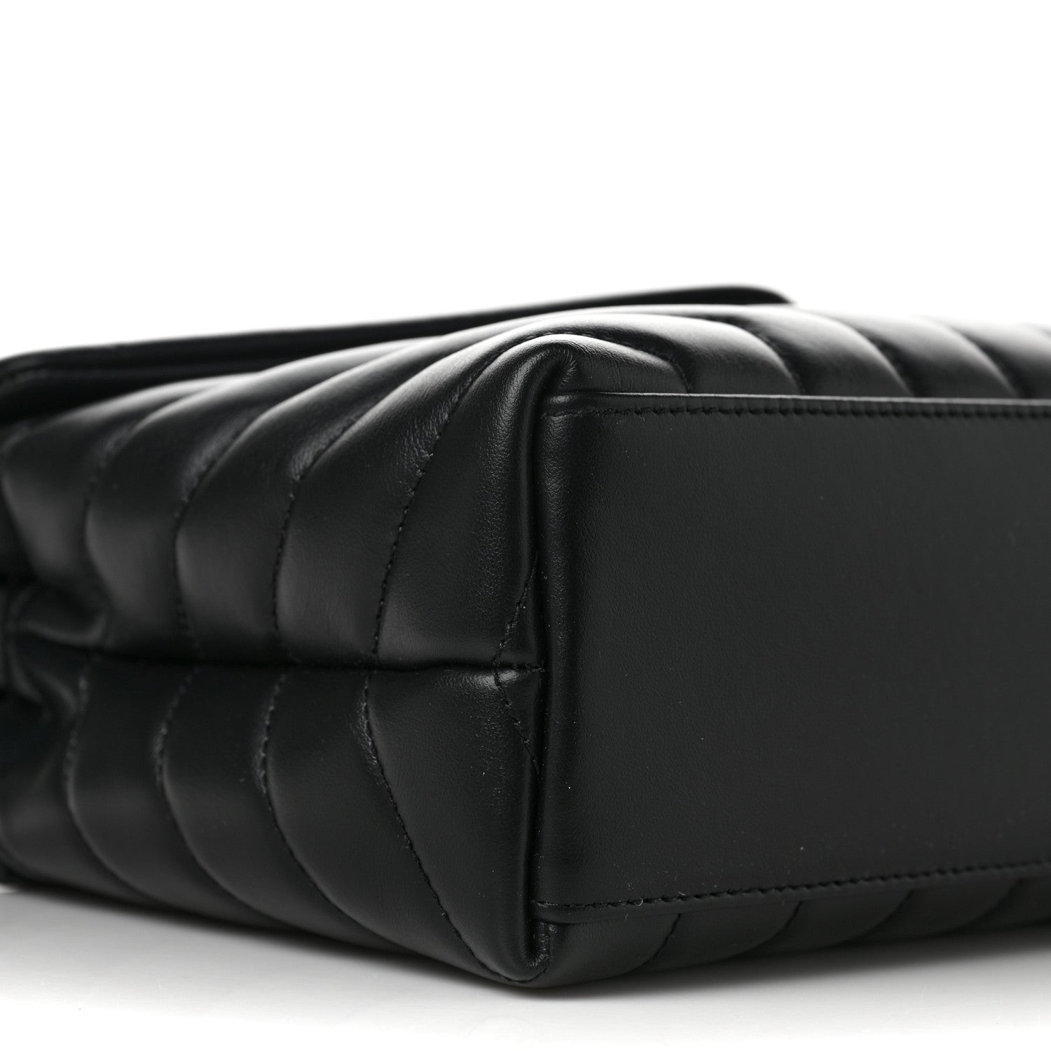 Saint Laurent Calfskin Y Quilted Monogram Small Loulou Chain Satchel Black 8 of 9
