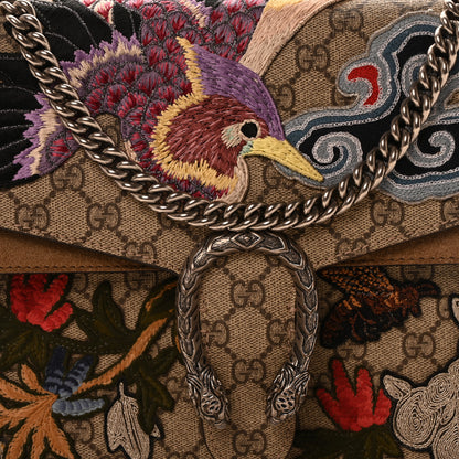 Gucci GG Supreme Monogram Embroidered Medium Dionysus Shoulder Bag Taupe 8 of 10