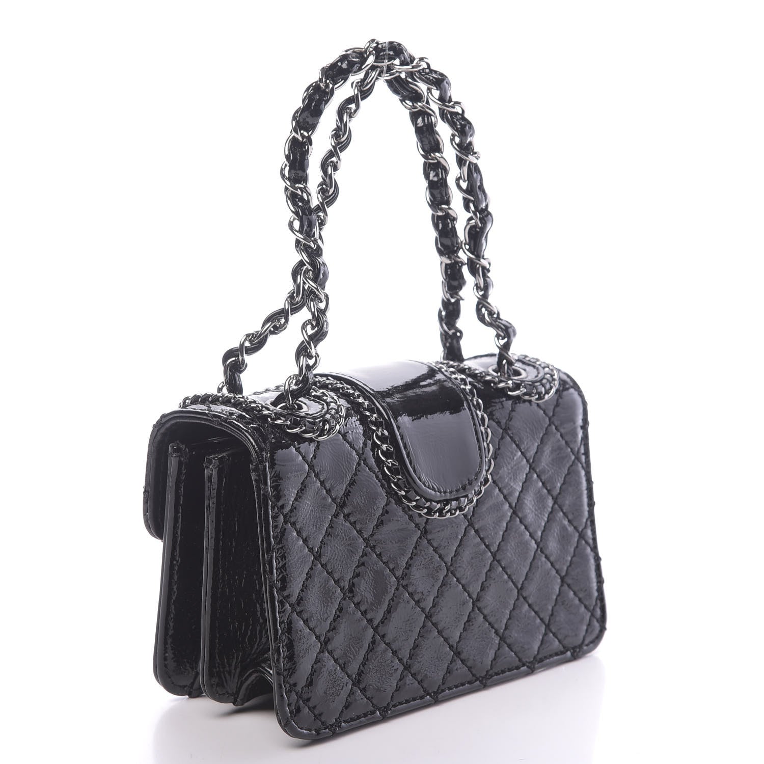 Chanel Patent Mini Madison Flap Black 3 of 11