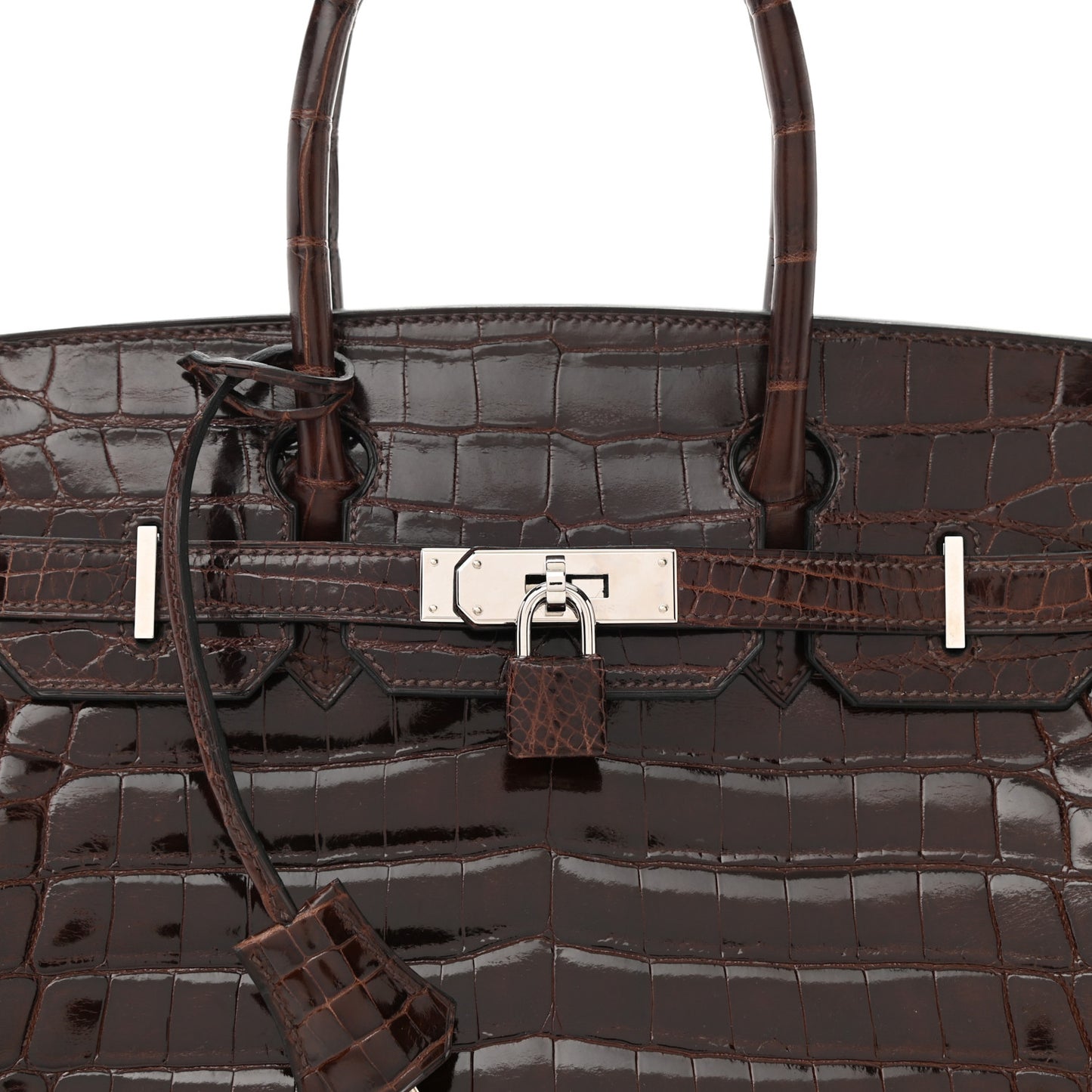 Shiny Niloticus Crocodile Birkin 30 Havane