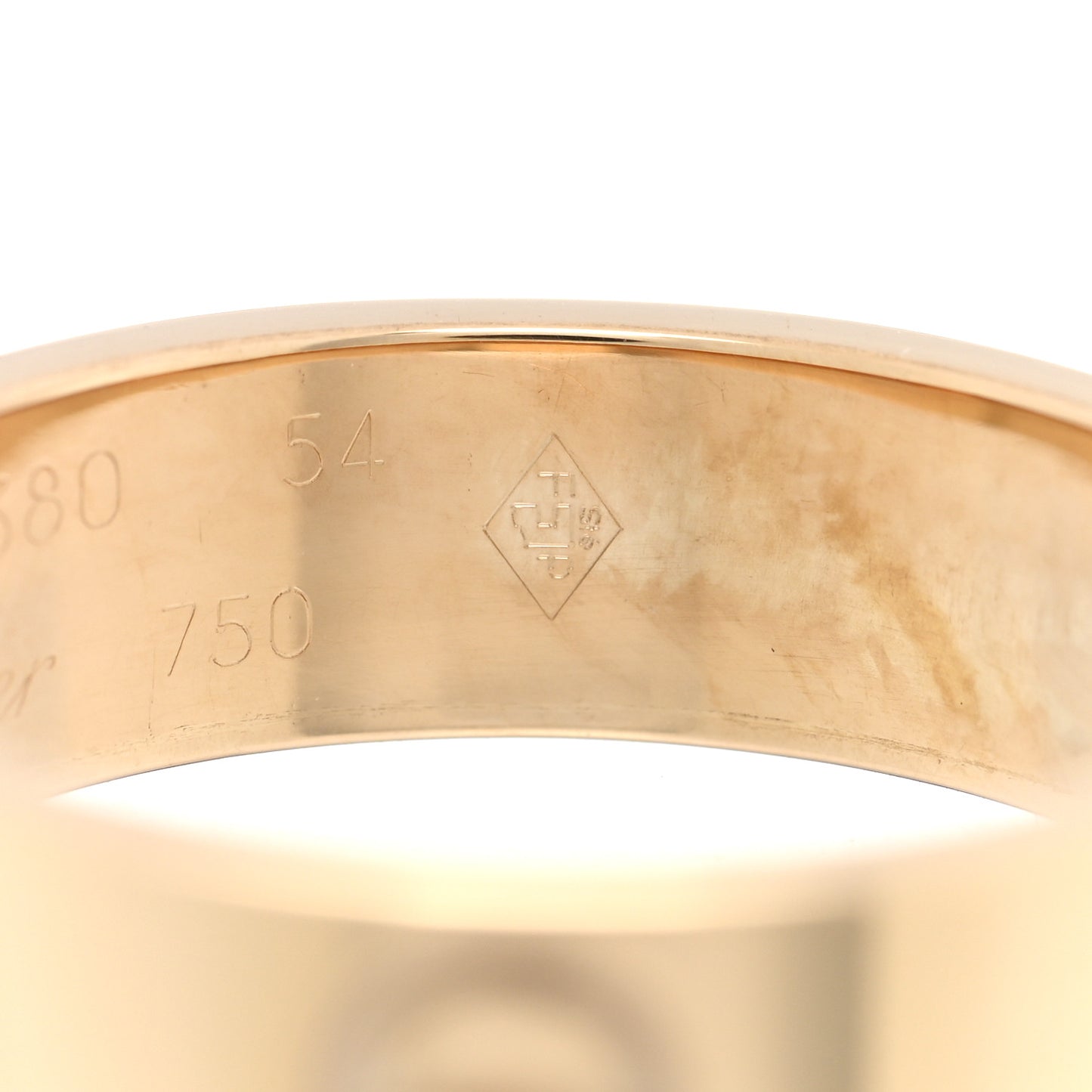 18K Yellow Gold 5.5mm LOVE Ring 54 6.75