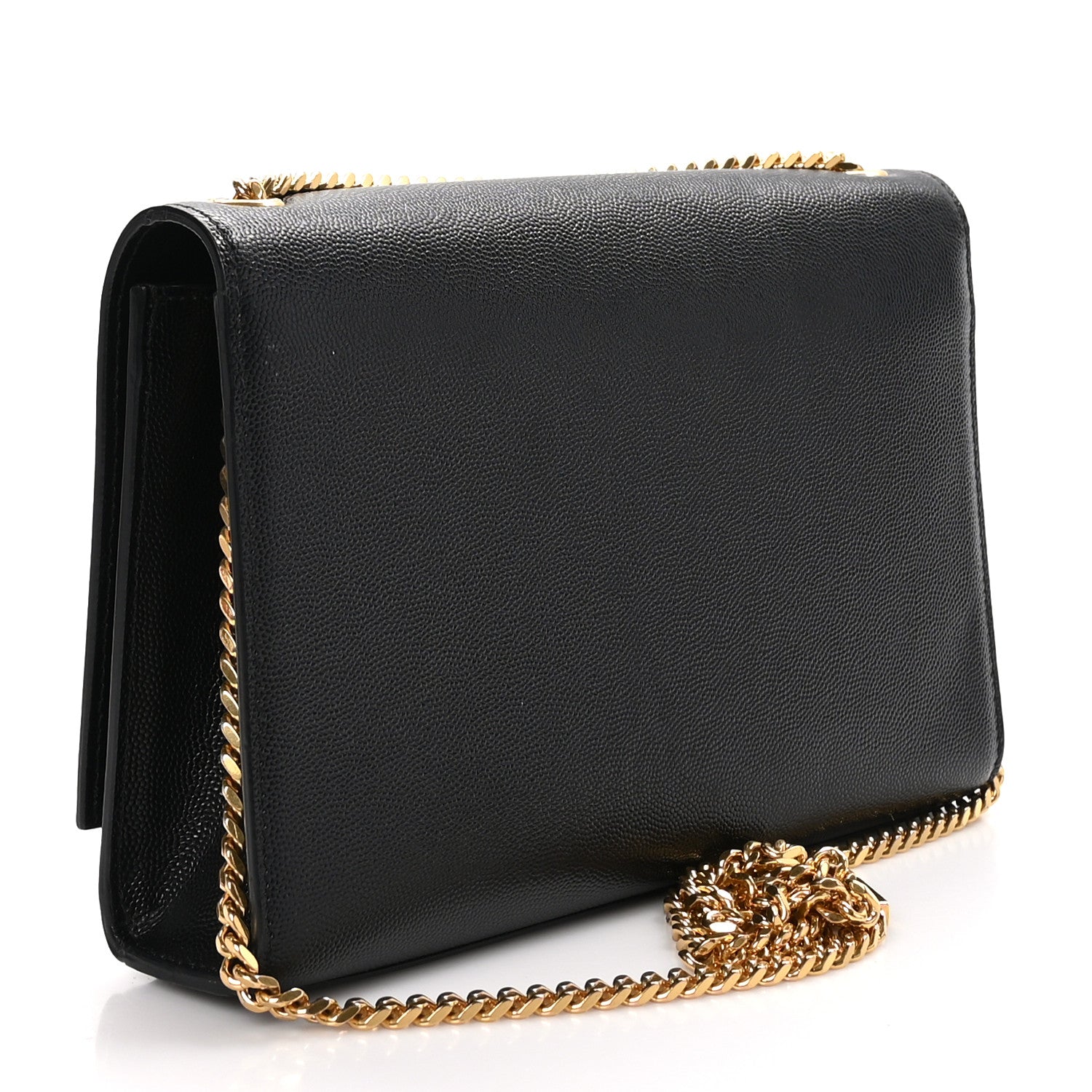 Saint Laurent Grain De Poudre Medium Classic Monogram Kate Satchel Black 3 of 10