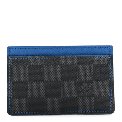 Louis Vuitton Damier Graphite Card Holder Blue 1 of 7