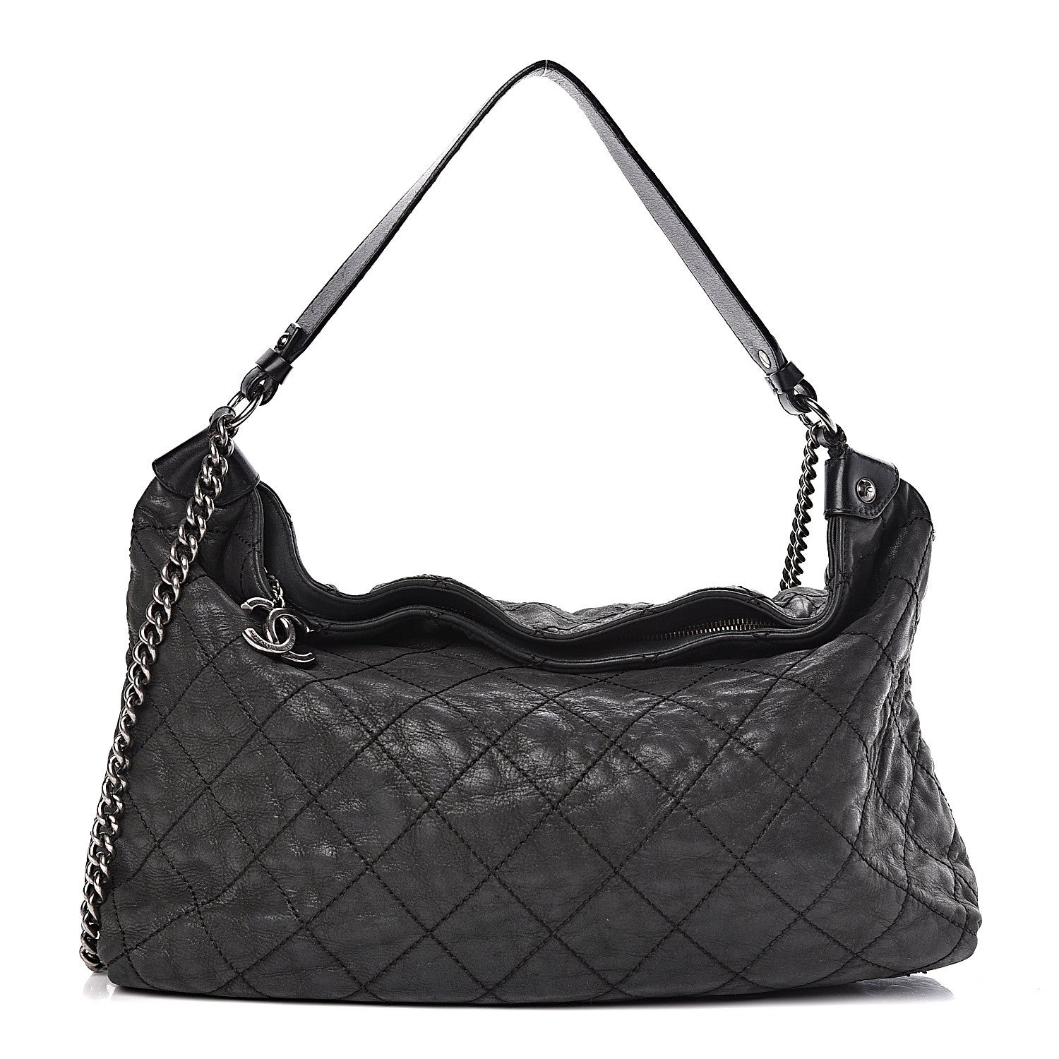 Chanel Iridescent Calfskin Coco Daily Hobo Black 2 of 18