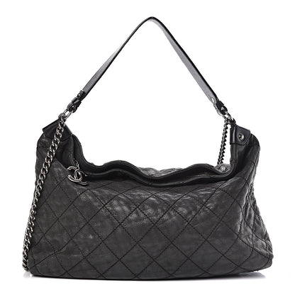 Chanel Iridescent Calfskin Coco Daily Hobo Black 2 of 18