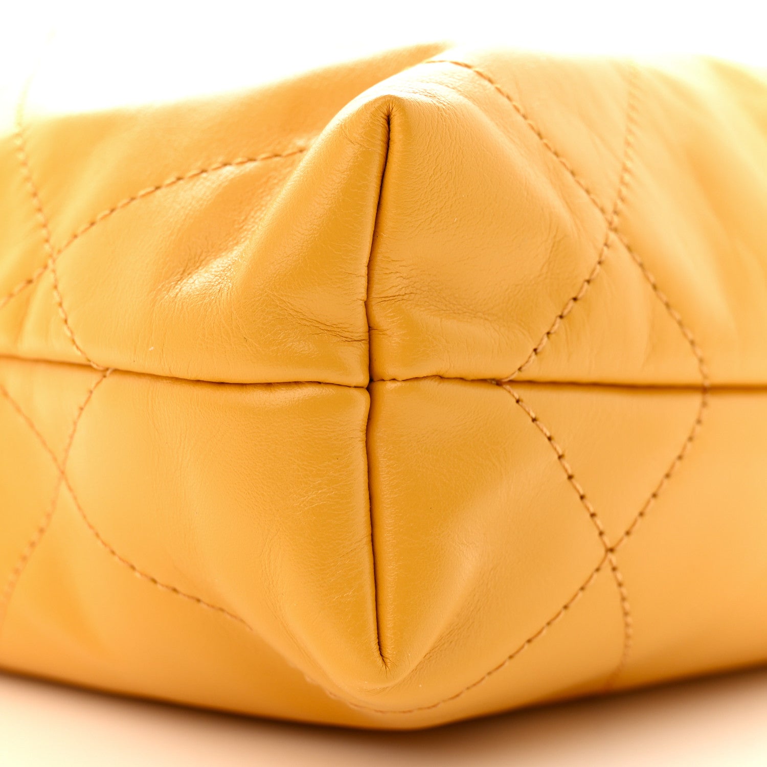 Chanel Shiny Calfskin Quilted Mini Chanel 22 Yellow 9 of 10