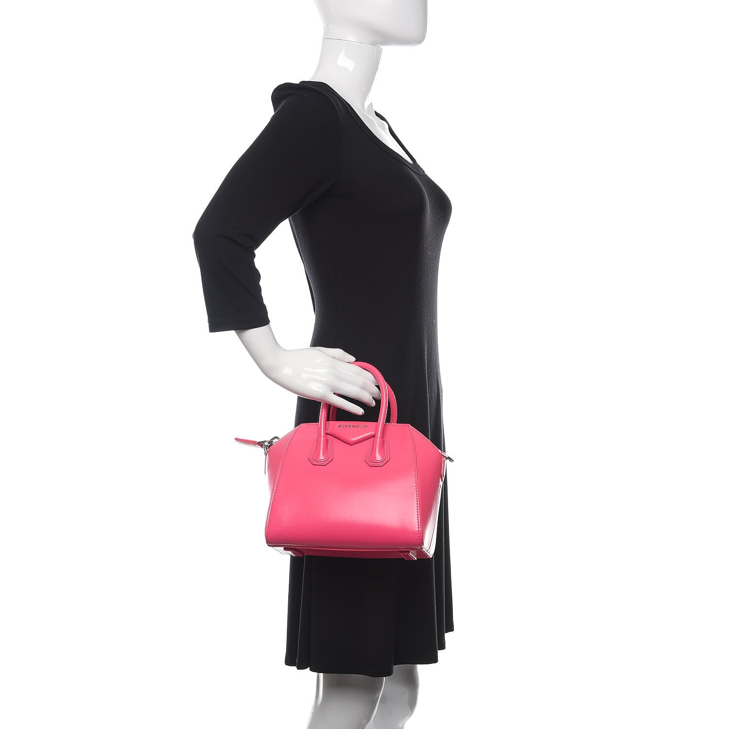 Givenchy Shiny Lord Calfskin Mini Antigona Shocking Pink 2 of 10