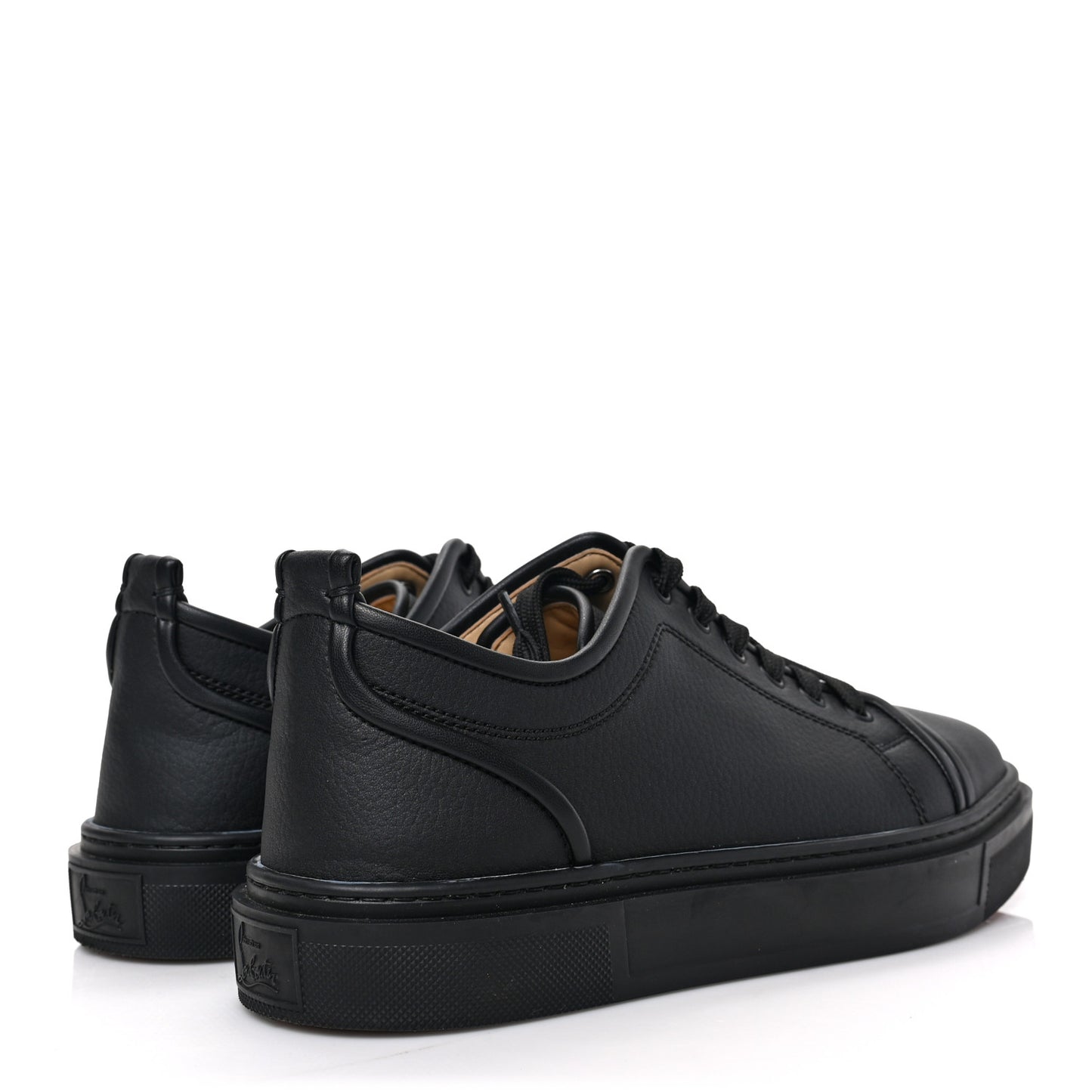 Calfskin Mens Adolon Junior Low Top Sneaker 42 Black